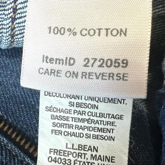 L.L. Bean Signature Original Fit Hi Rise Straight Leg 100% Cotton Jeans Women 10 - Picture 12 of 16